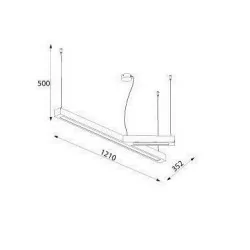 CLEONI Ramita 1373T1PN4 suspended LED lamp 45W