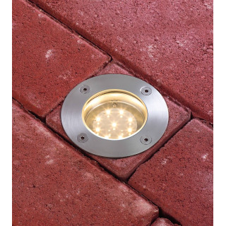 Round Floor recessed light set, special line, 230 V LED Paulmann Warm white, stainless steel, 1 pc. set
