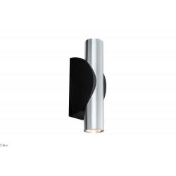 Paulmann Special Line surface-mounted wall light, Flame round LED, alu brushed / black, 2x1W