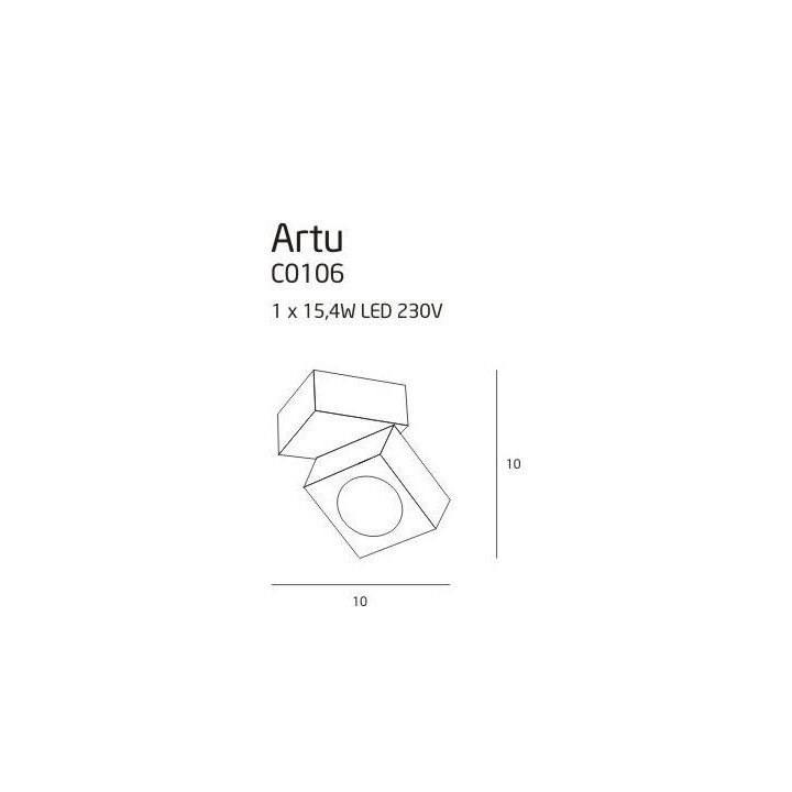  MAXlight ARTU LED C0106 white/metal 1x15.4W