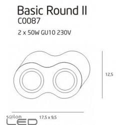 MAXlight BASIC ROUND II Plafon GU10 C0085, C0086, C0087 biały, czarny, aluminium