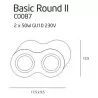 MAXlight BASIC ROUND II Plafon GU10 C0085, C0086, C0087 biały, czarny, aluminium