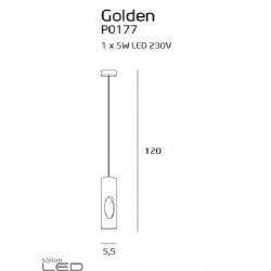 Maxlight GOLDEN LED 1x5W P0176, P0177 biała, czarna