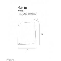 MAXlight MAXIM IP44 W0161 LED 1x7.5W 500lm white metal,glass