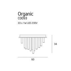 Maxlight ORGANIC plafon LED 33x1W C0093, C0115