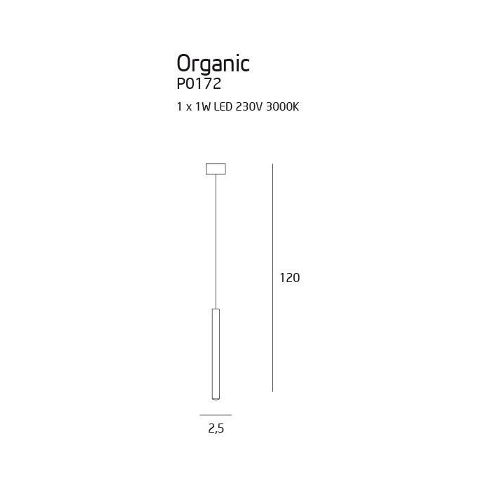 Maxlight ORGANIC LED 1x1W P0171, P0172 copper, chrome