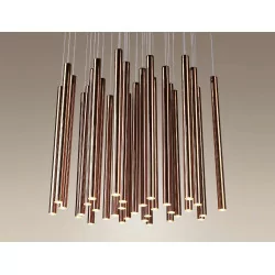 Maxlight hanging lamp ORGANIC COPPER LED 33x1W + 4x3W P0174 P0175 copper/chrome