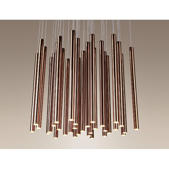 Maxlight hanging lamp ORGANIC COPPER LED 33x1W + 4x3W P0174 P0175 copper/chrome