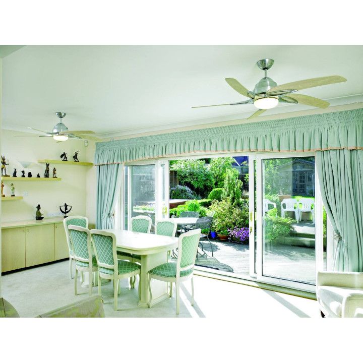 Ceiling Fan Viper Plus with LED Light Antique Brass