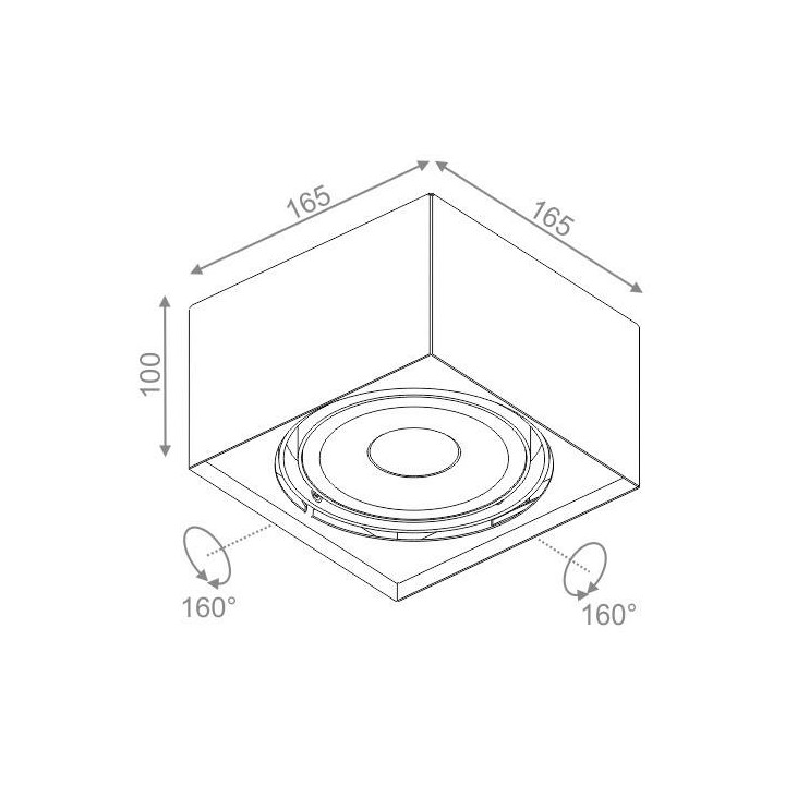 AQFORM SQUARES mini 111x1 QRLED natynkowy 40020