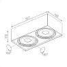 AQFORM SQUARES mini 111x2 QRLED natynkowy 40202