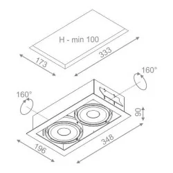 AQUAFORM SQUARES 111x1 QRLED recessed 30113, 30114