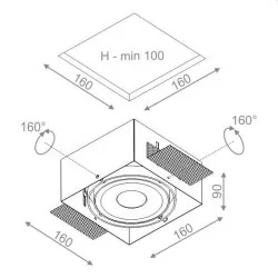 AQFORM SQUARES 111x1 QRLED recessed 30108