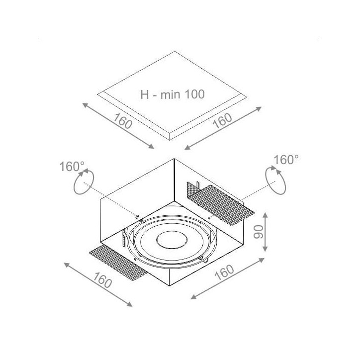 AQFORM SQUARES 111x1 QRLED trimless wpuszczany 30108
