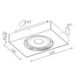 AQFORM SLEEK distance 111x1 QRLED natynkowy 40210