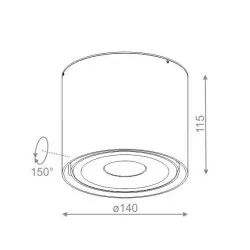 AQUAFORM TUBA 111 QRLED natynkowy 40222, 40223