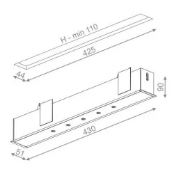 AQFORM LENS LINE LED recessed 43cm 30173