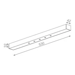 AQFORM LENS LINE natynkowy 53cm 40258