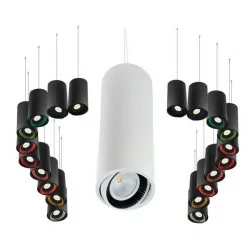 BPM LUK TUBE 20050 LED 6,2W white, black pendant light