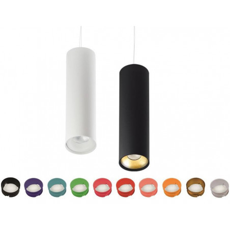 BPM TUBE 9050 LED 6,2W white, black pendant