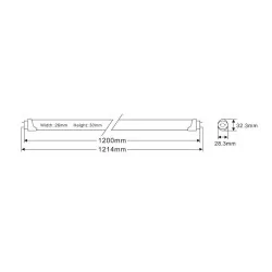 LED fluorescent lamp T8 240LED SMD Aluminum Warm white 120cm 15W