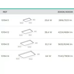 BPM ALABAMA S-light SQUARE 10194 plafon LED 65cm-155cm