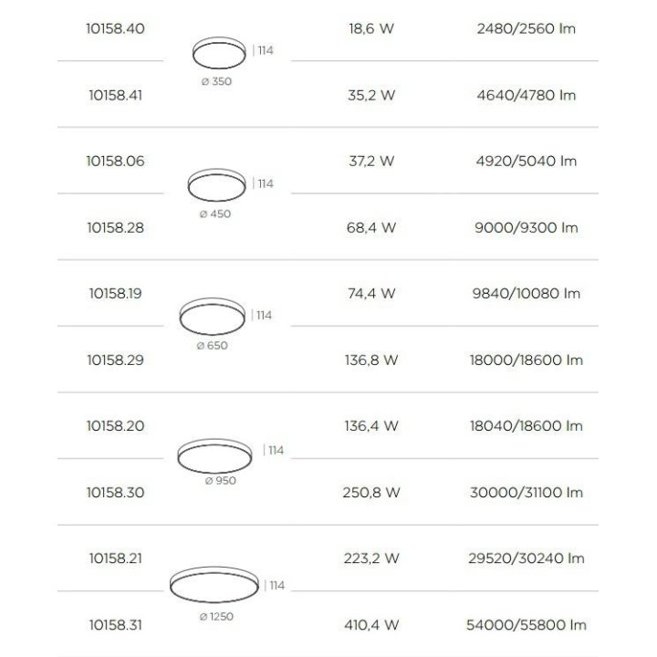 BPM ALABAMA 10158 plafon LED 35cm-125cm