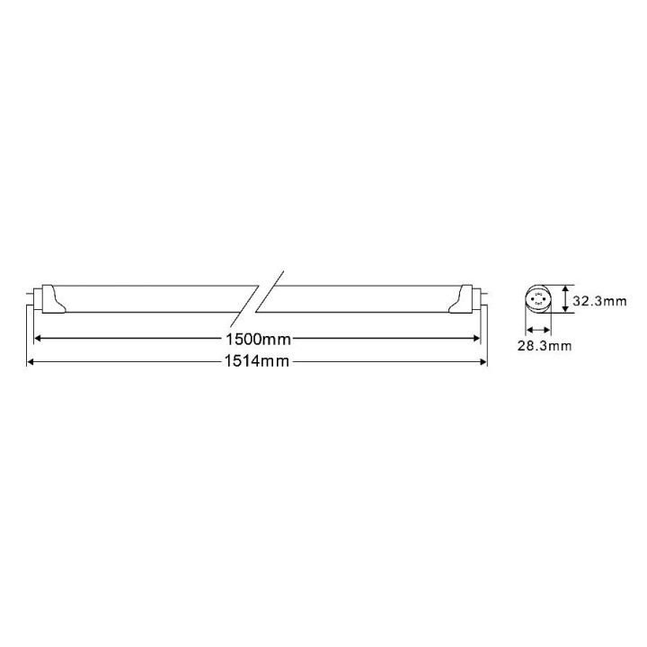 Świetl&oacute;wka T8 150LED SMD Aluminium Biała Ciepła 60cm 9W