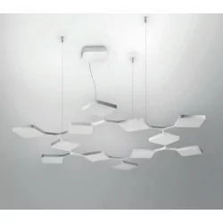 MA&DE QUAD P3 8112, 8113 pendant lamp white, black 91W