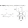 MA&DE QUAD P3 8112, 8113 pendant lamp white, black 91W