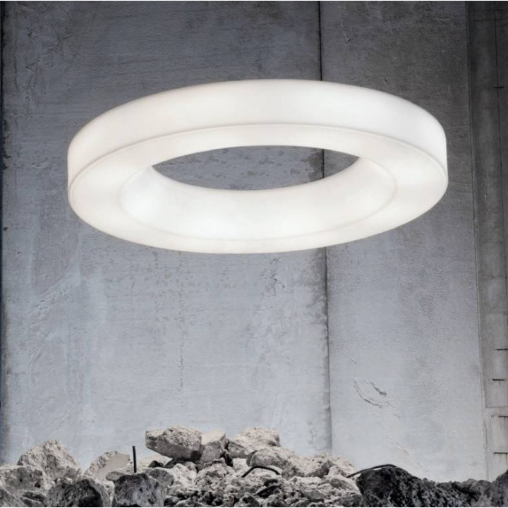 STILNOVO SATURN 7651, 7653 white surface LED lamp 75cm, 115cm DALI