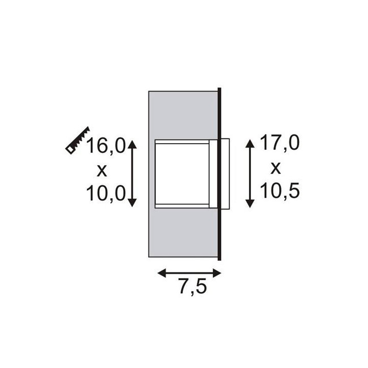 SLV Brick LED Downunder 229702 3000K