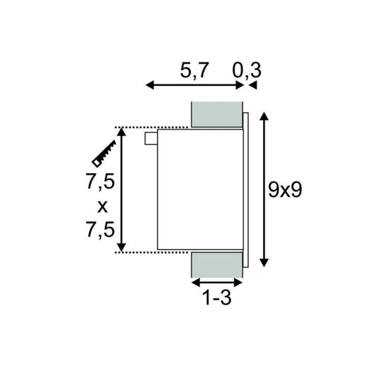 SLV Oprawa ścienna Frame Basic LED 111262, 113262