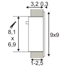 SLV FRAME CURVE LED 113290, 113292 square, matt white