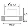 SLV New Tria LED DL Square Set 113910, 113911, 113916 wh, alu, bk