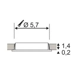 SLV recessed DL 126 LED 112221, 112222 white, chrome 3W 12V