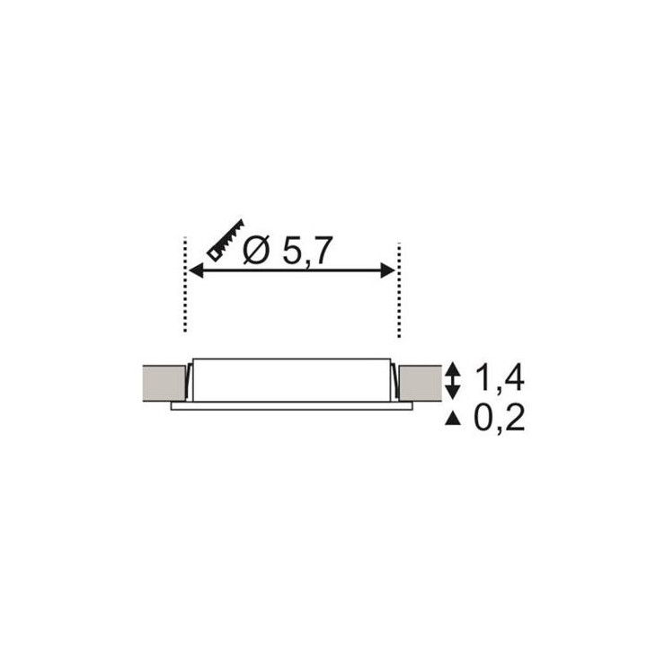 SLV sufitowa DL 126 LED 112221, 112222 biała, chrom 3W 12V