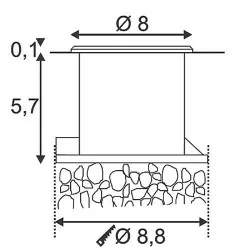 SLV Dasar Flat LED 230V 228411, 228412 biała, ciepła