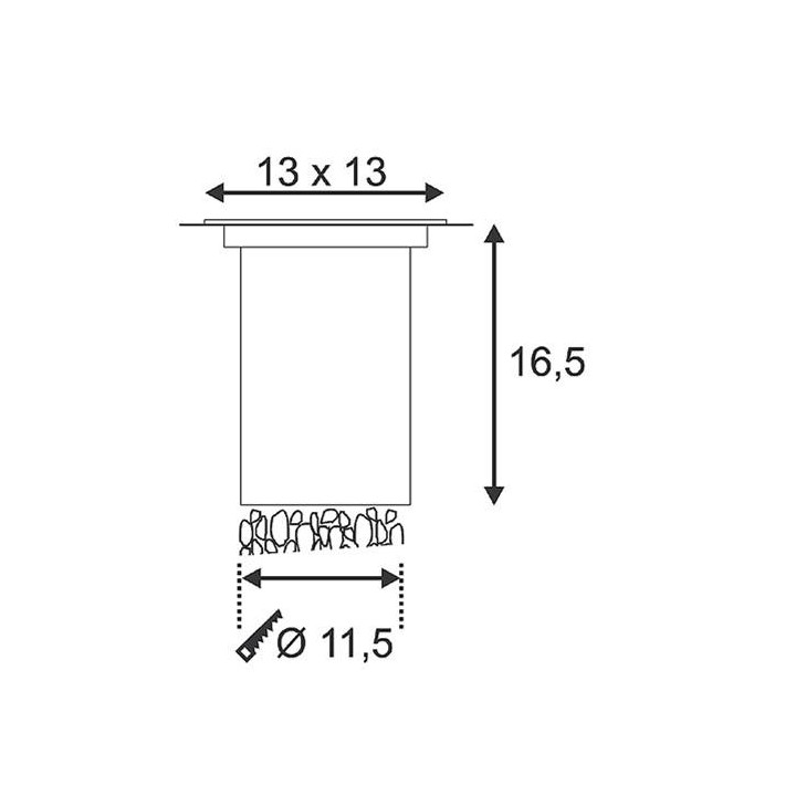 SPOTLINE Dasar 115 GU10 229324 kwadratowa z regulacją
