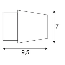 SLV ASSO LED 300 biała 151271, aluminium 151275