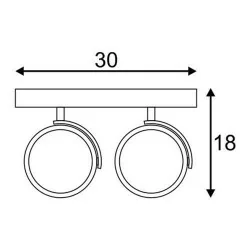 SPOTLINE KALU 2 QPAR 230V 147311, 147316 alu, biały