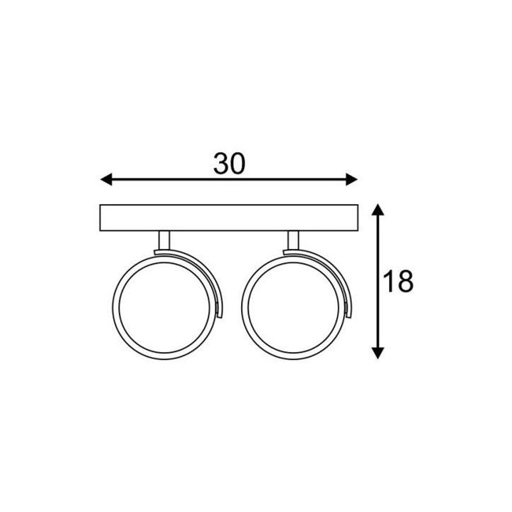 SPOTLINE KALU 2 QPAR 230V 147311, 147316 alu, biały