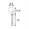 SLV Nautilus 10 Square 231035 antracyt, rdza LED 8,5W