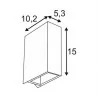 SLV QUAD 2 XL up/down 232441, 232445 IP44 biały, antracyt