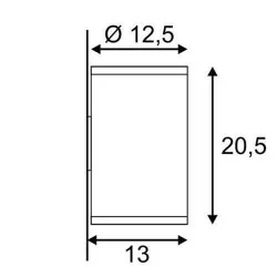 Wall lamp SLV ROX UP-DOWN WL QPAR111 1000334 ES111 alu brushed