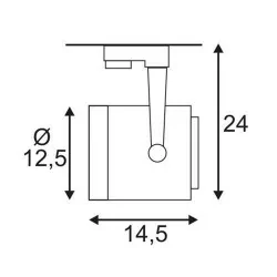 SLV EURO SPOT track 153420/1 ES111 230V reflektor 3 fazowy biały, czarny