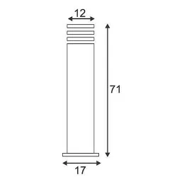 SLV RUSTY 40/70 E27/LED kwadrat lampa zewnętrzna z rdzą