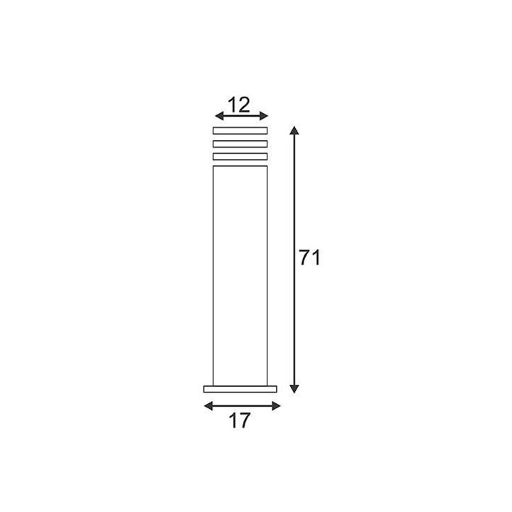 SLV RUSTY 40/70 E27/LED kwadrat lampa zewnętrzna z rdzą