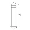 SLV RUSTY 40/70 E27/LED kwadrat lampa zewnętrzna z rdzą