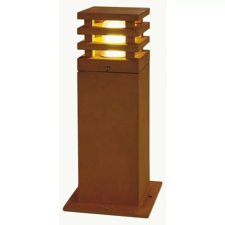 SLV RUSTY 40/70 E27/LED kwadrat lampa zewnętrzna z rdzą